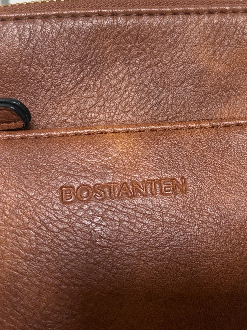 Brown Bostanten Vegan Leather Crossbody Bag